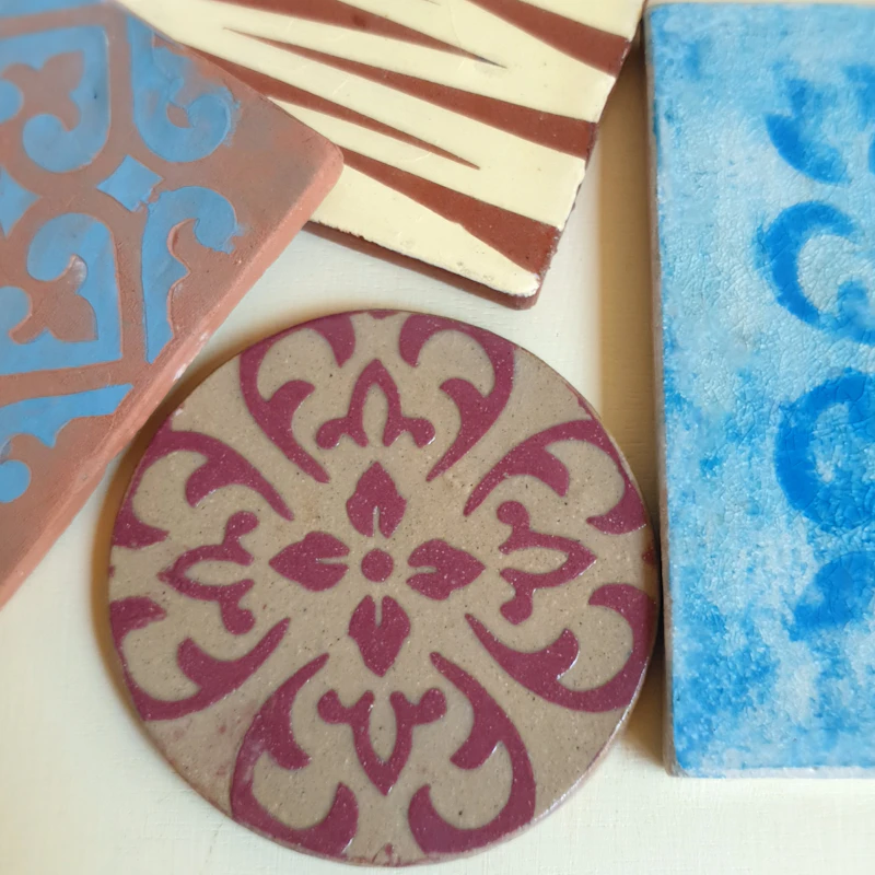  Tester Workshop - Patterned Ceramic Coaster/ Tiles/ Wall art