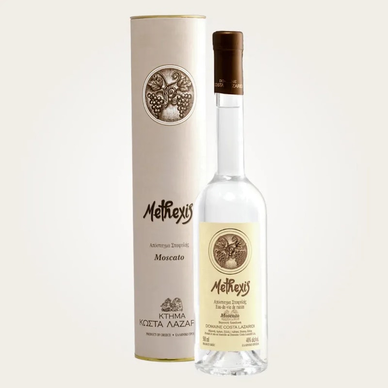 Methexis Moscato Traubenbrand Costa Lazaridi 0,5 Liter