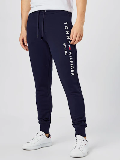 TOMMY HILFIGER - BAS DE JOGGING BLEU LOGO BRODÉ