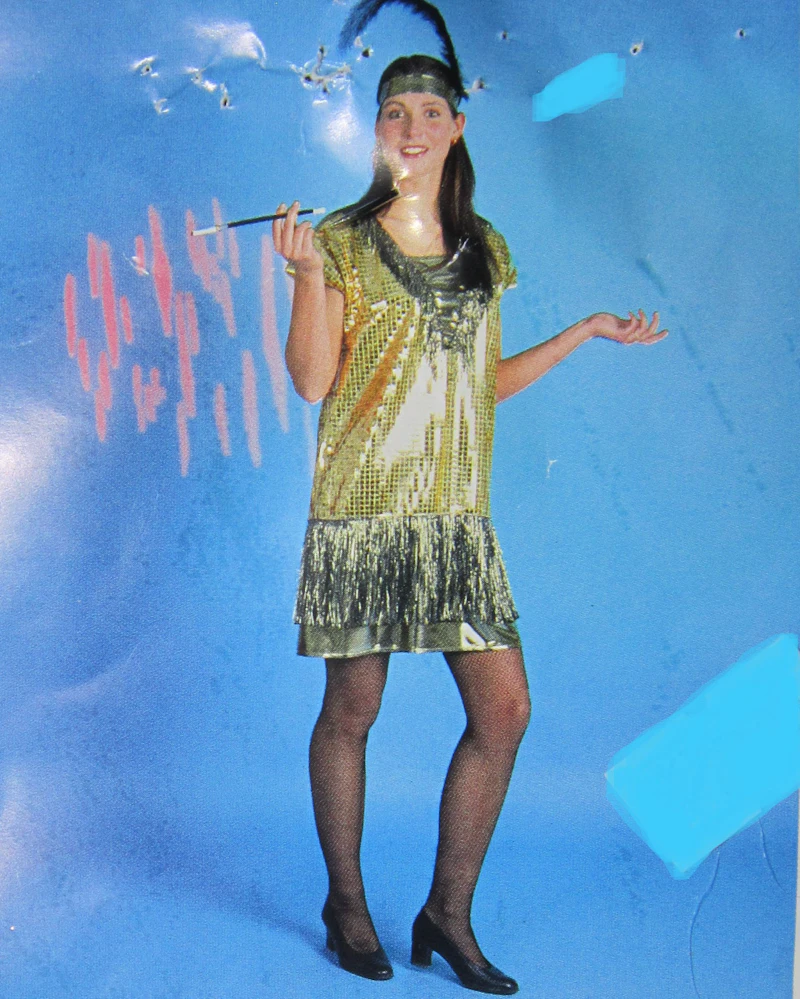 Kostüm Charlestonkleid gold Gr.40