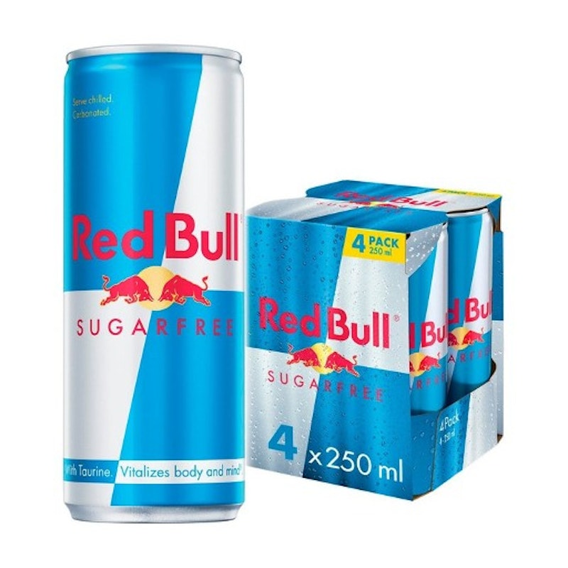 Red Bull Energy Sugar Free Cans 4 x 250ml 