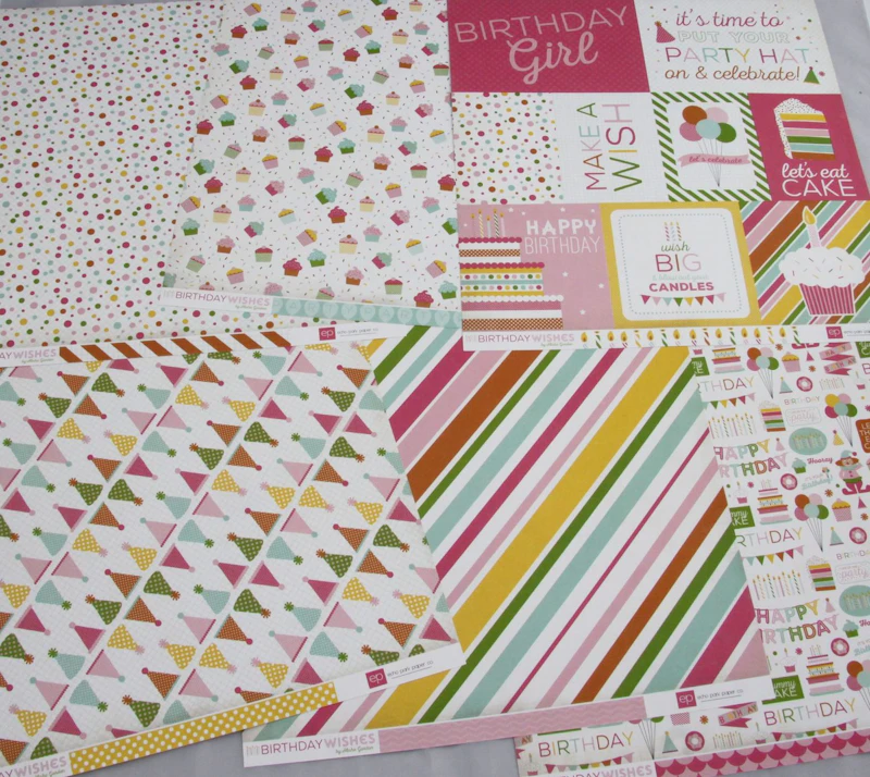 Scrapbook-Set "Birthday Wishes", Mädchen