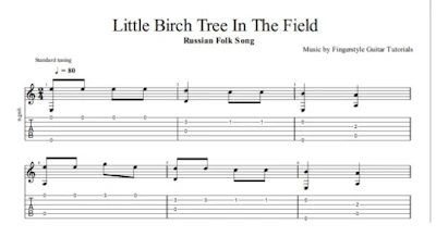 Little Birch Tree in the Field - Russian Folk Song - TABS & Sheet Music