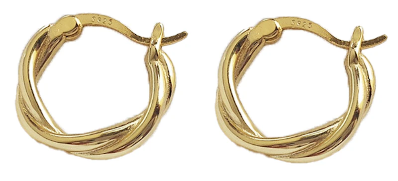 Twist Hoops - Gold Vermeil