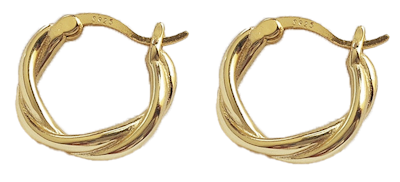 Twist Hoops - Gold Vermeil