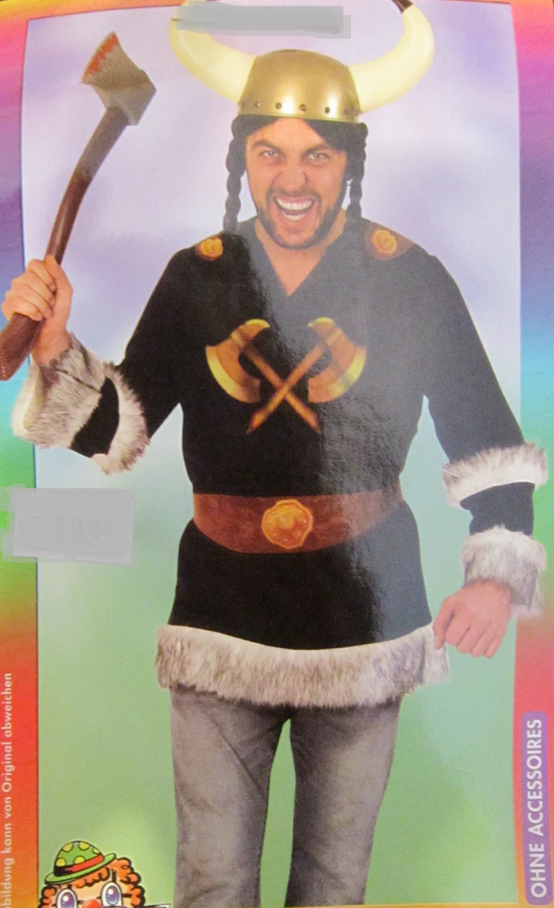 Kostüm Wikinger Oberteil mit Gürtel Gr.XXL
