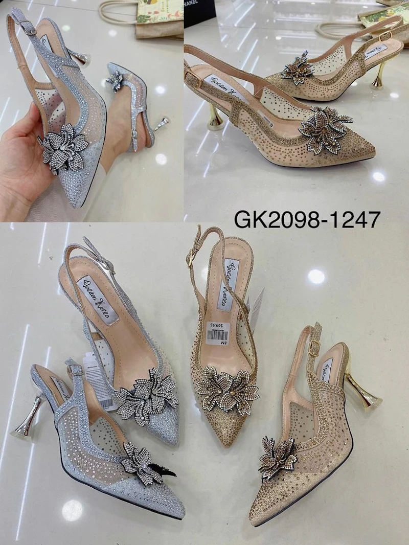 Diamond design Shoe- silver, Gold - Size: 37-43