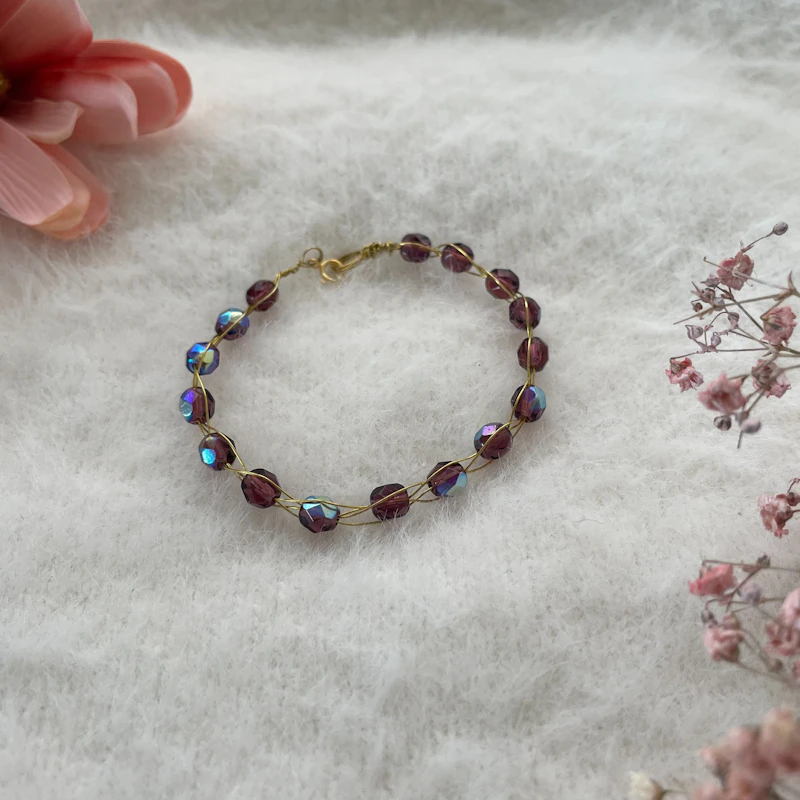 Purple Cristal Armband
