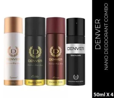 Denver Body Spray Perfume Black Code,Caliber,Honour & Imperial Nano