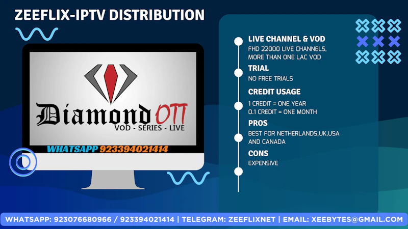 DIAMOND OTT IPTV  | DIAMOND IPTV SUBSCRIPTION