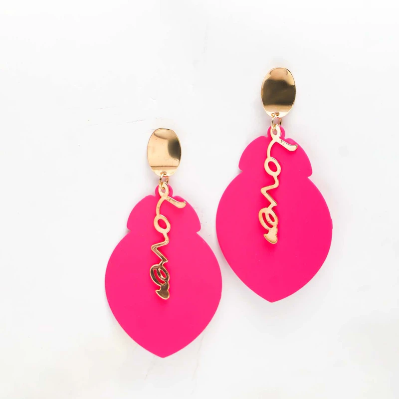 Kiss Me Love Dangle Earrings