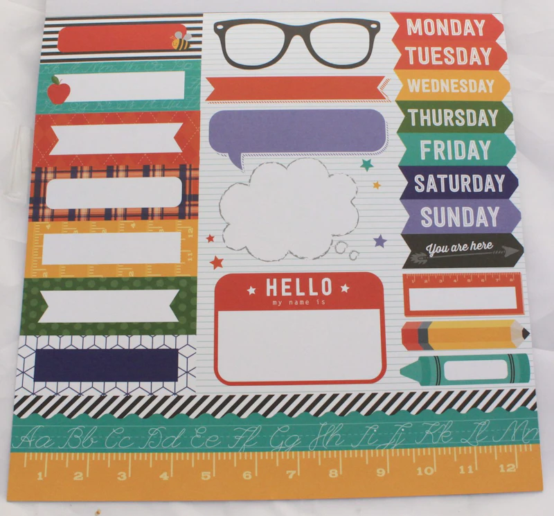 Scrapbook-Block "Schule"