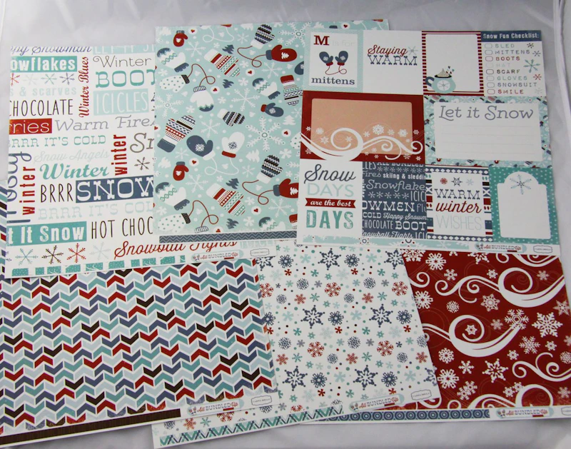 Scrapbook - Set  "All bundled up", Winter