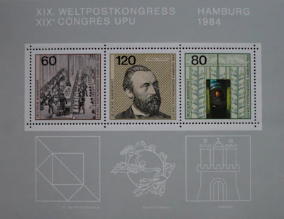 Briefmarken Deutschland Block 19, "Weltpostkongress Hamburg 1984", postfrisch