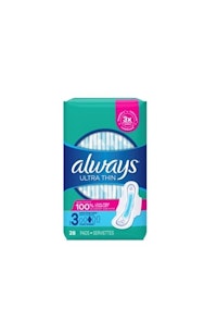  Always Pads Size 3 Ultra Thin 28 Count Extra Long Super 