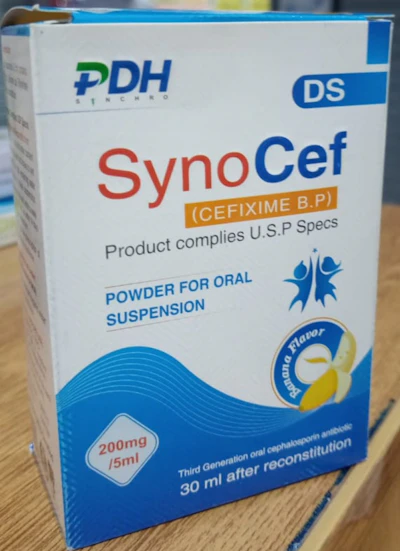 Synocef DS 200mg/5ml(Cefixime USP) Suspension 