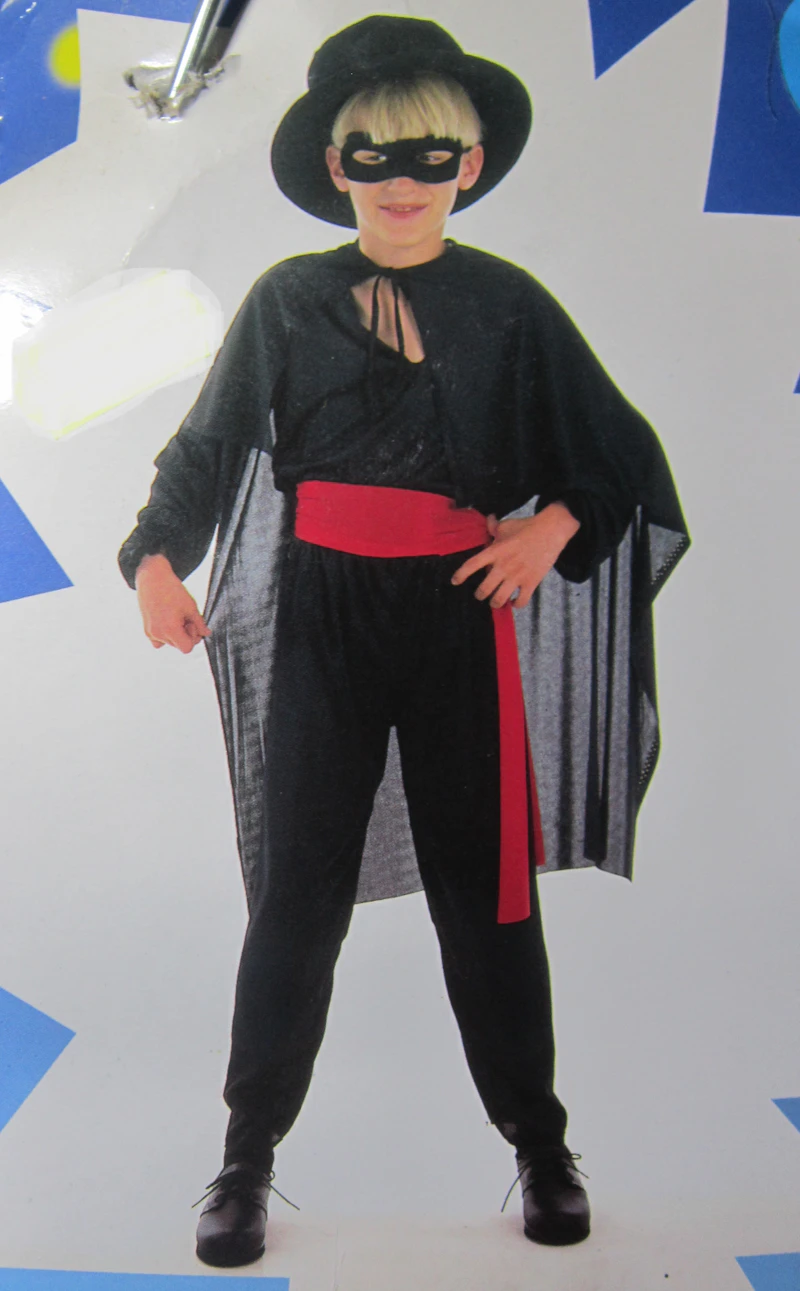 Kostüm Zorro 3 tlg. Gr.128
