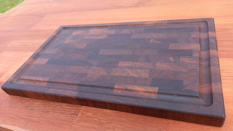 End grain cutting board. Teak wood only (SOLD)