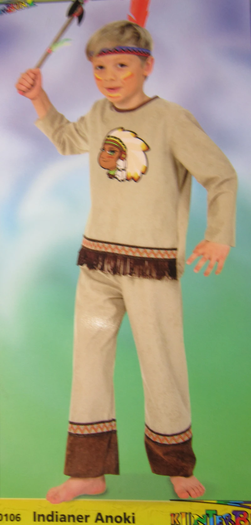 Kostüm Indianer Anoki Gr.116