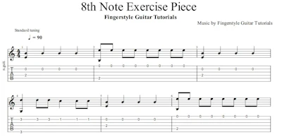 8th Note Exercise Piece | TABS & Sheet Music