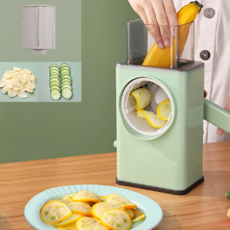Multifunctional Storm Vegetable Cutter Manual Rotary Cheese Grater Shredder