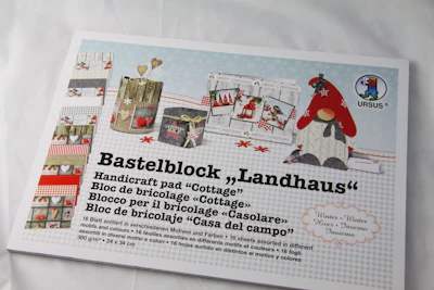 Bastelblock "Landhaus", 24x34cm, Winter