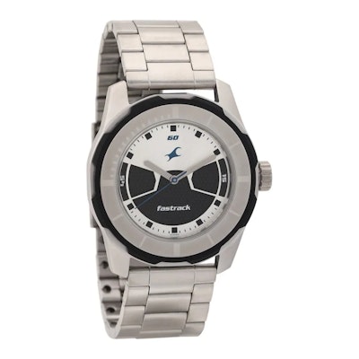 FASTRACK SILVER DIAL SILVER STAINLESS STEEL STRAP WATCH