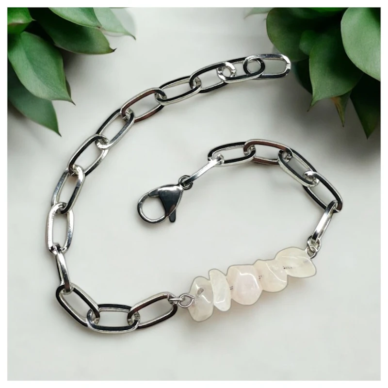 Armband "Ylena" mit Rosenquarz