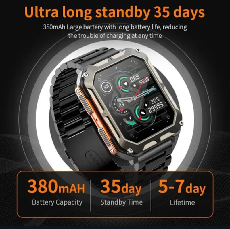 Bluetooth Calling AMOLED Screen Bluetooth Smart Watch