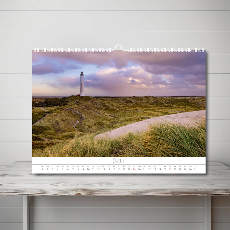 DIN A3 Wandkalender Dänemark 2026