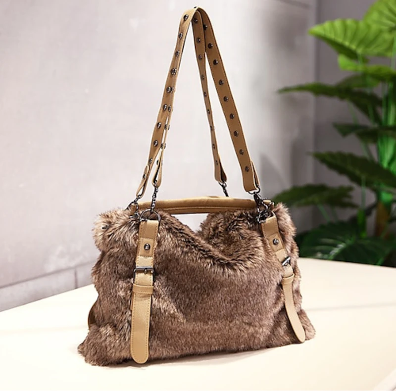 Large capacity multi carry fur bag