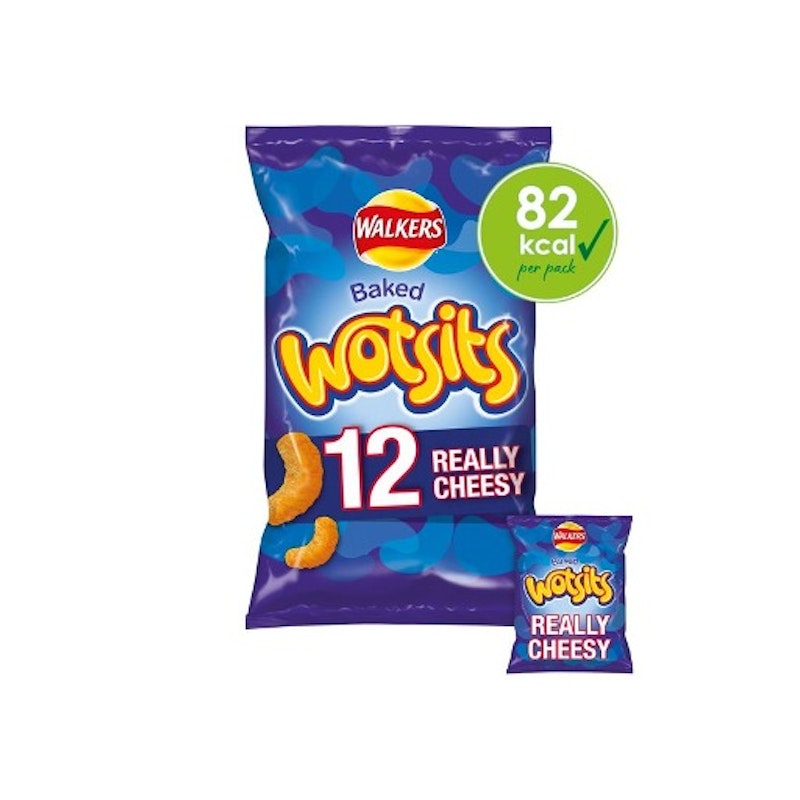 Walkers Wotsits Really Cheesy Multipack Snacks Crisps 12 x 16.5g