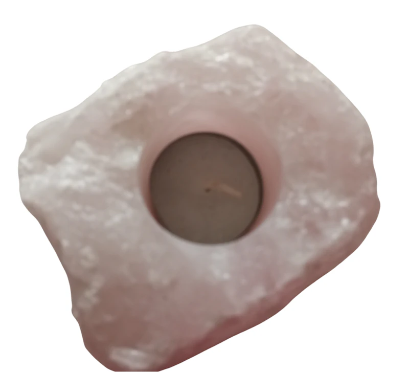 Rosenquarz Teelicht