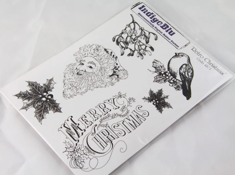 Indigo Blu A5 Stempelset "Retro Christmas"