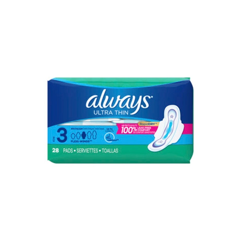  Always Pads Size 3 Ultra Thin 28 Count Extra Long Super 