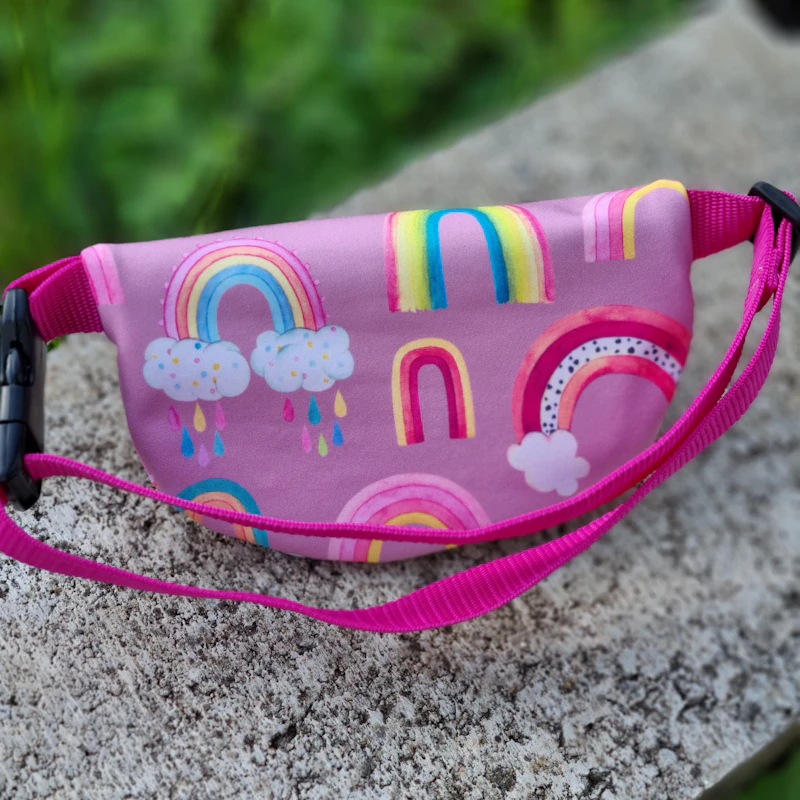 Bauchtasche, Crossbody Bag, Softshell, Regenbogen 2