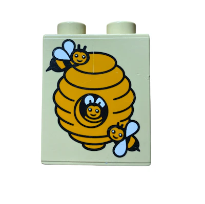Motivstein Bienenstock 1x2 Noppen