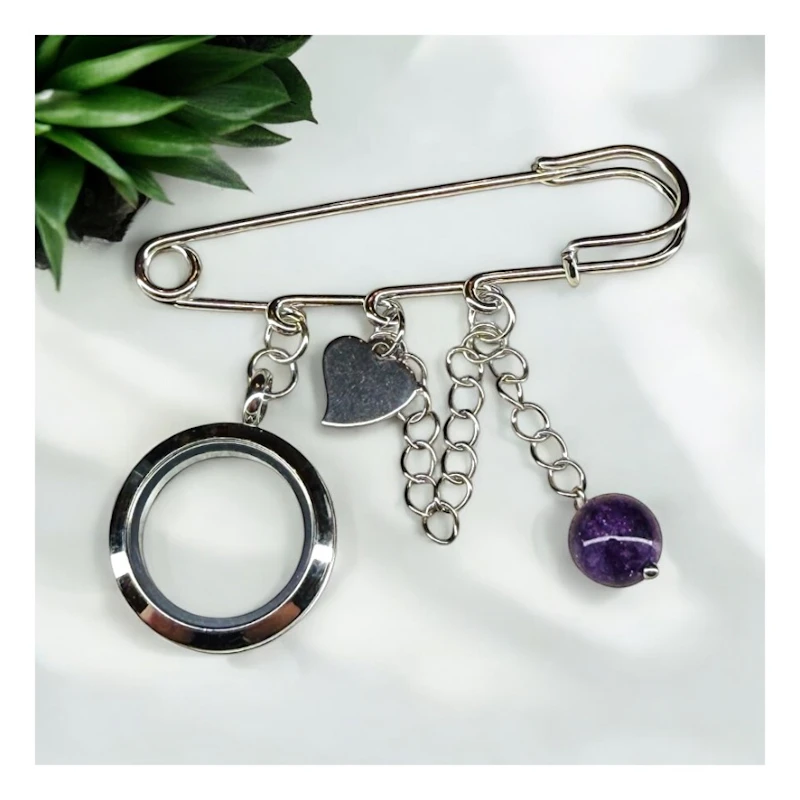 Memory-Anstecknadel "Amethyst" 
