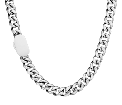 Classic Cuban Necklace- Silver