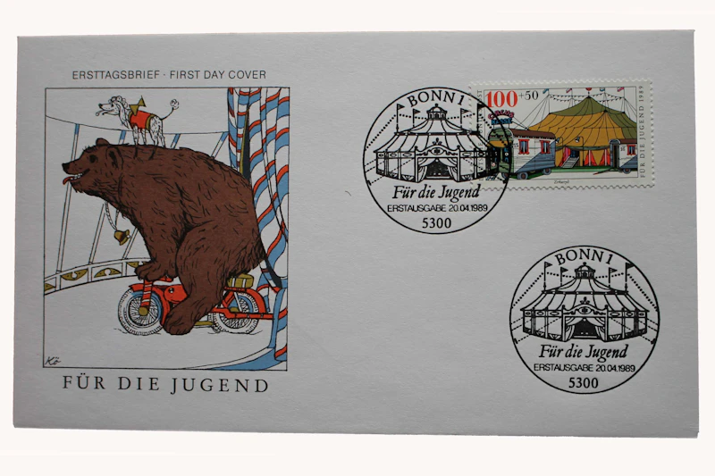 FDC Bund 1989, Jugend Zirkus, MiNr. 1411-14, Ersttagsbrief