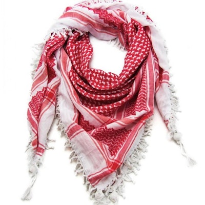 Keffiyeh red white men women palestine scarf