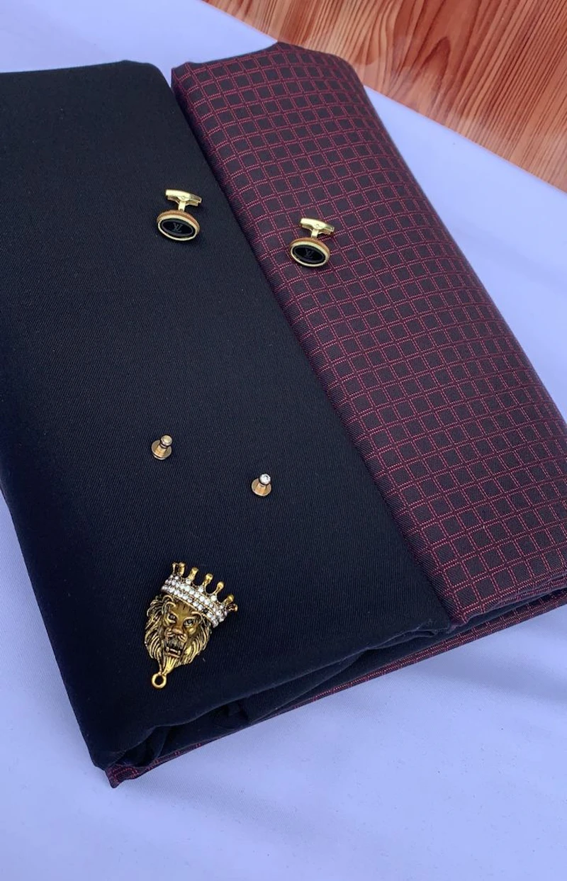 Black and brown checked Senator