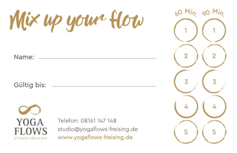 Punktekarte "mix up your flow"