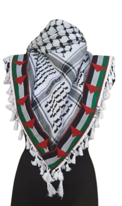 Authentic Palestine flag shawl head wrap