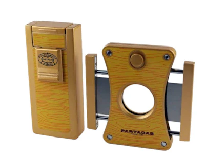 PARTAGAS CIGAR CUTTER AND LIGHTER SET