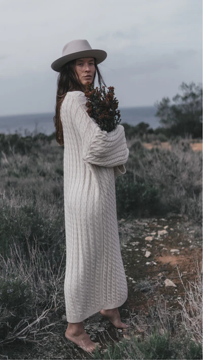 Strickkleid Maxi