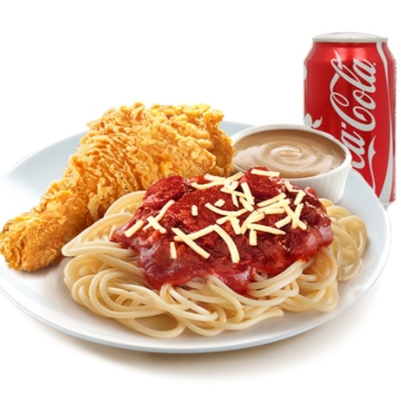 1pc Chicken with Spaghetti+1Coke (信和 Jollibee) 