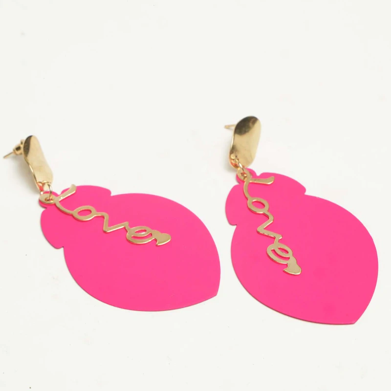 Kiss Me Love Dangle Earrings