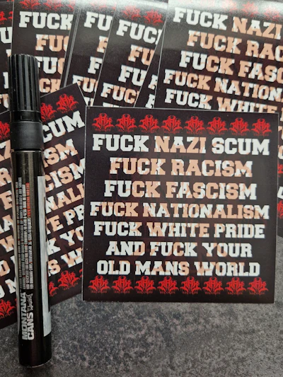 [VINYL-OUTDOORSTICKER-PACK] "FUCK NAZI SCUM" (2)