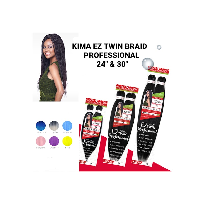 Kima EZ Twin Braid 24" Professional Synthetic Hair Braids 